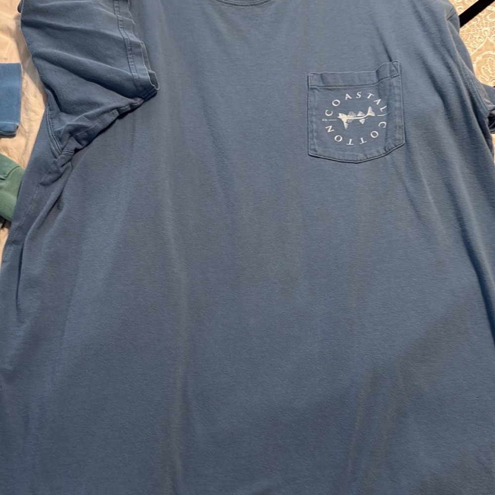 Coastal Cotton Men's Ocean Blue Short Sleeve Tee